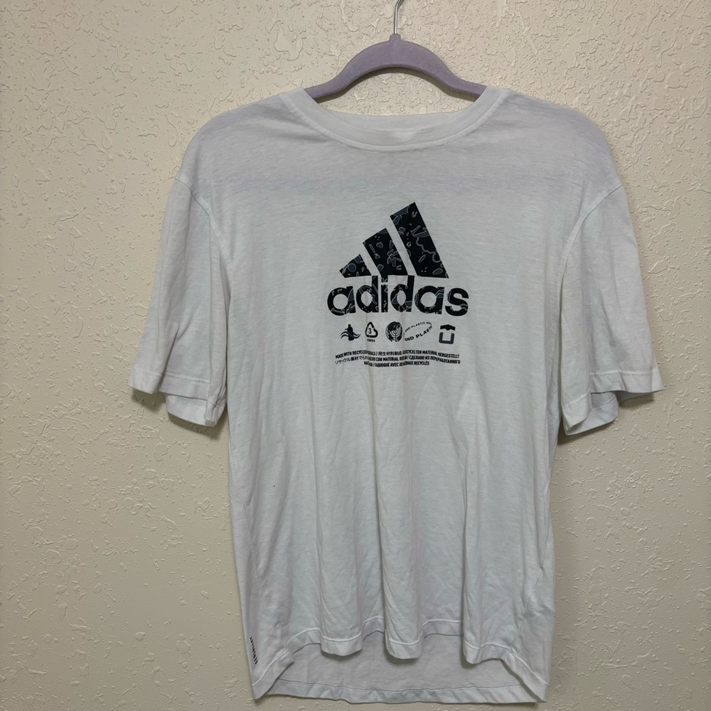 Adidas white tee
